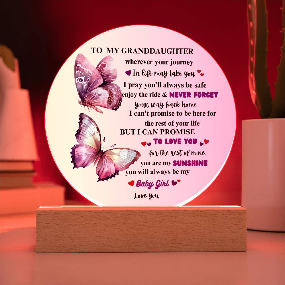 TO MY GRANDDAUGHTER | ROUND ACRYLIC