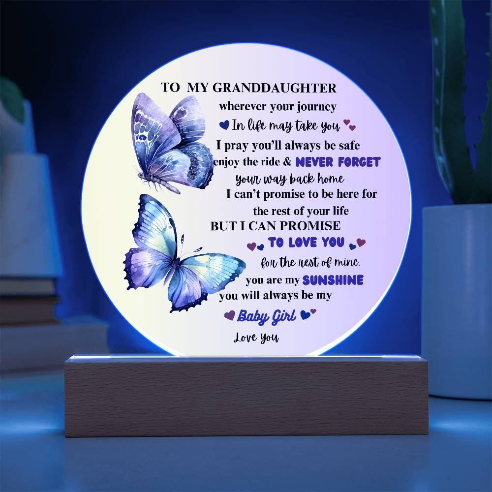 TO MY GRANDDAUGHTER | ROUND ACRYLIC
