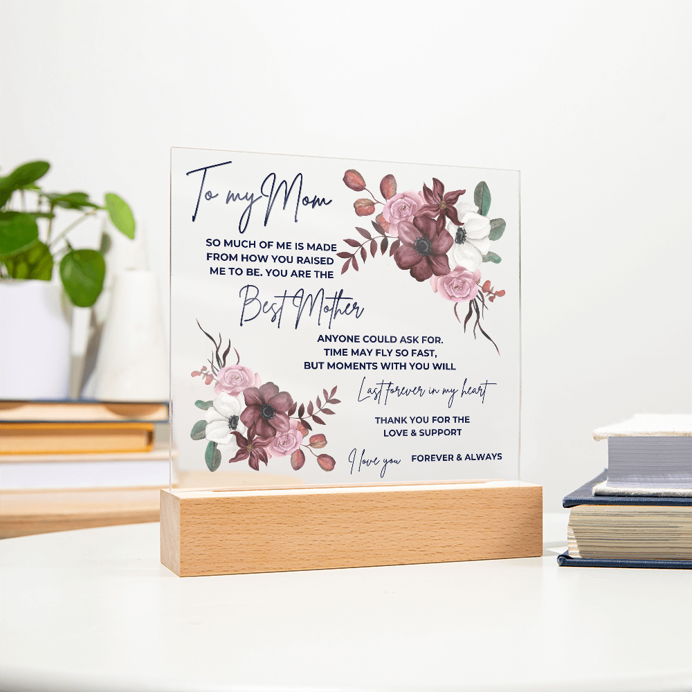 TO MY MOM | BEST MOTHER | SQUARE ACRYLIC PLAQUE