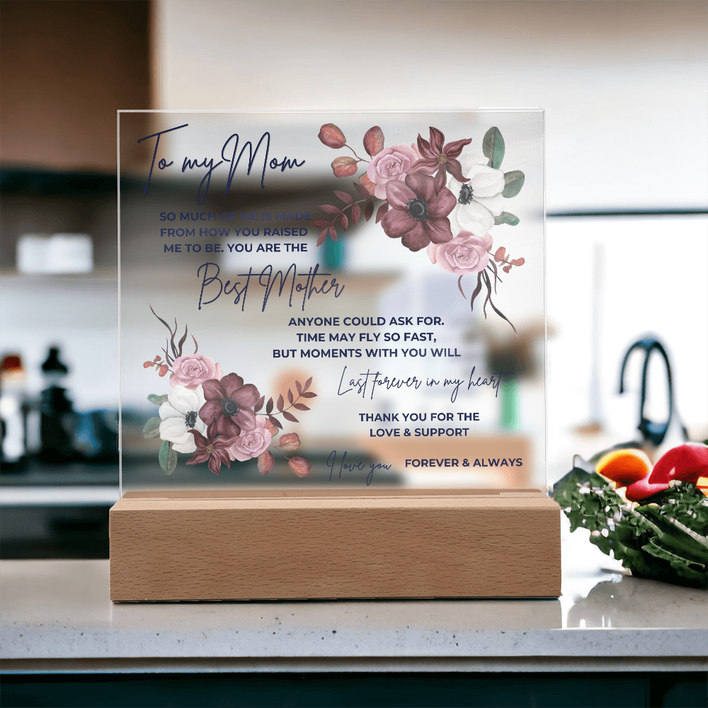 TO MY MOM | BEST MOTHER | SQUARE ACRYLIC PLAQUE