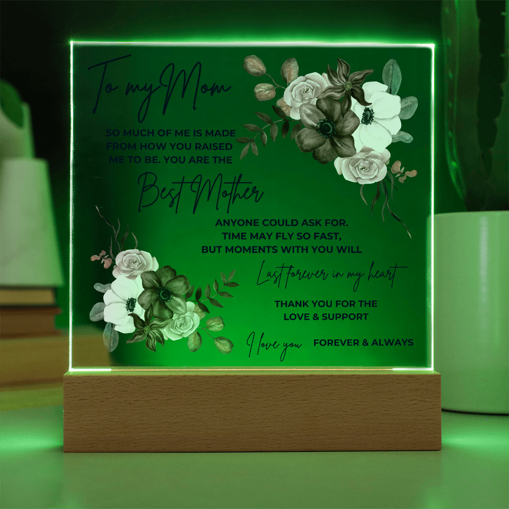 TO MY MOM | BEST MOTHER | SQUARE ACRYLIC PLAQUE