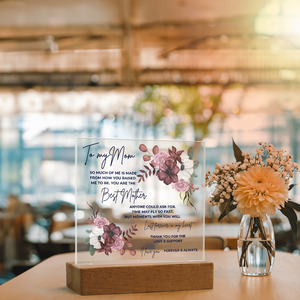 TO MY MOM | BEST MOTHER | SQUARE ACRYLIC PLAQUE