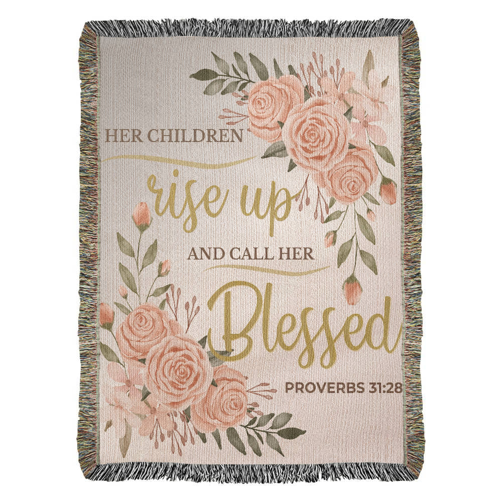 MOM BLESSED BLANKET | WOVEN BLANKET 50 x 60
