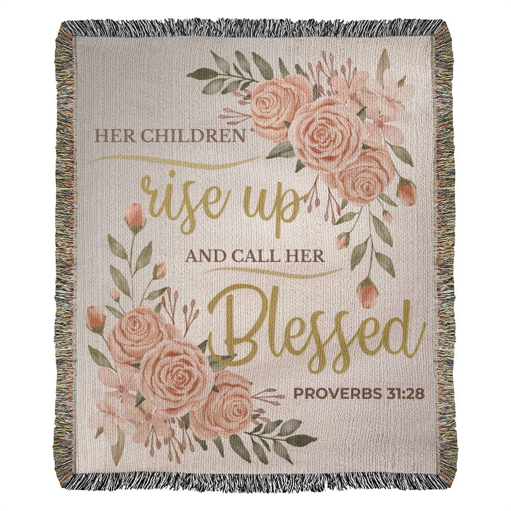 MOM BLESSED BLANKET | WOVEN BLANKET 50 x 60