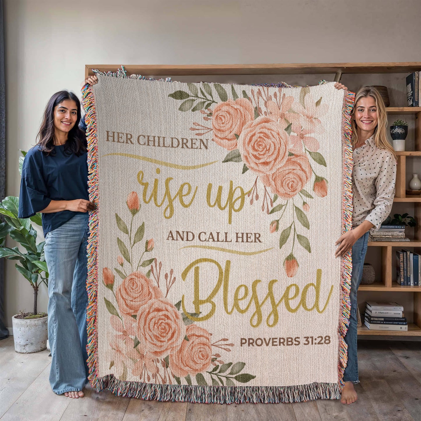 MOM BLESSED BLANKET | WOVEN BLANKET 50 x 60