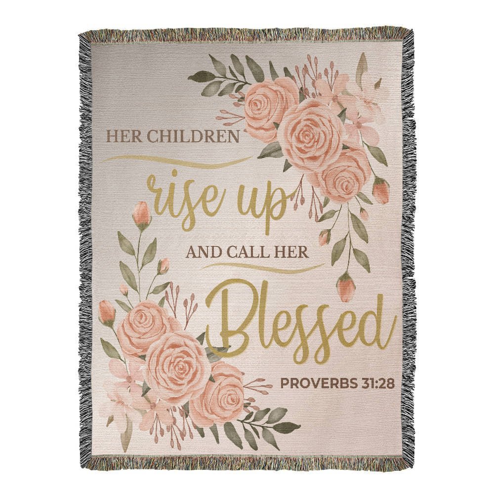 MOM BLESSED BLANKET | WOVEN BLANKET 50 x 60