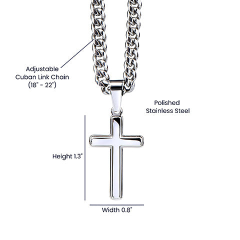 TO MY SON | Cuban Link Chain with Artisan Cross, Valentine's Day