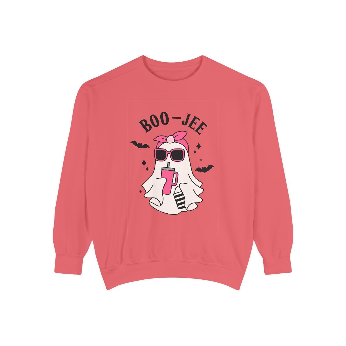 Comfort Colors® "Boo-Jee" Ghost Halloween Sweatshirt – Cute & Boujee Spooky Vibes