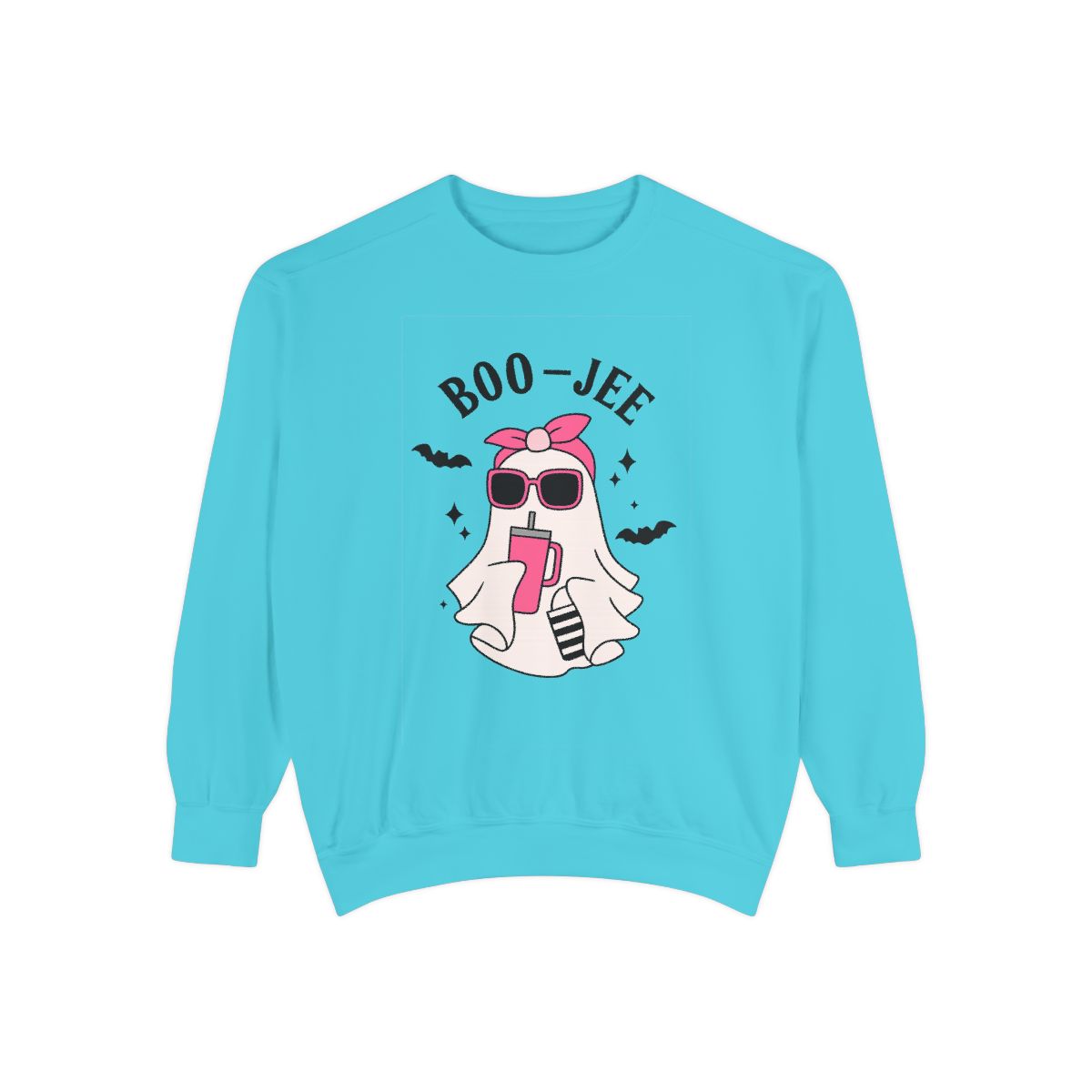 Comfort Colors® "Boo-Jee" Ghost Halloween Sweatshirt – Cute & Boujee Spooky Vibes