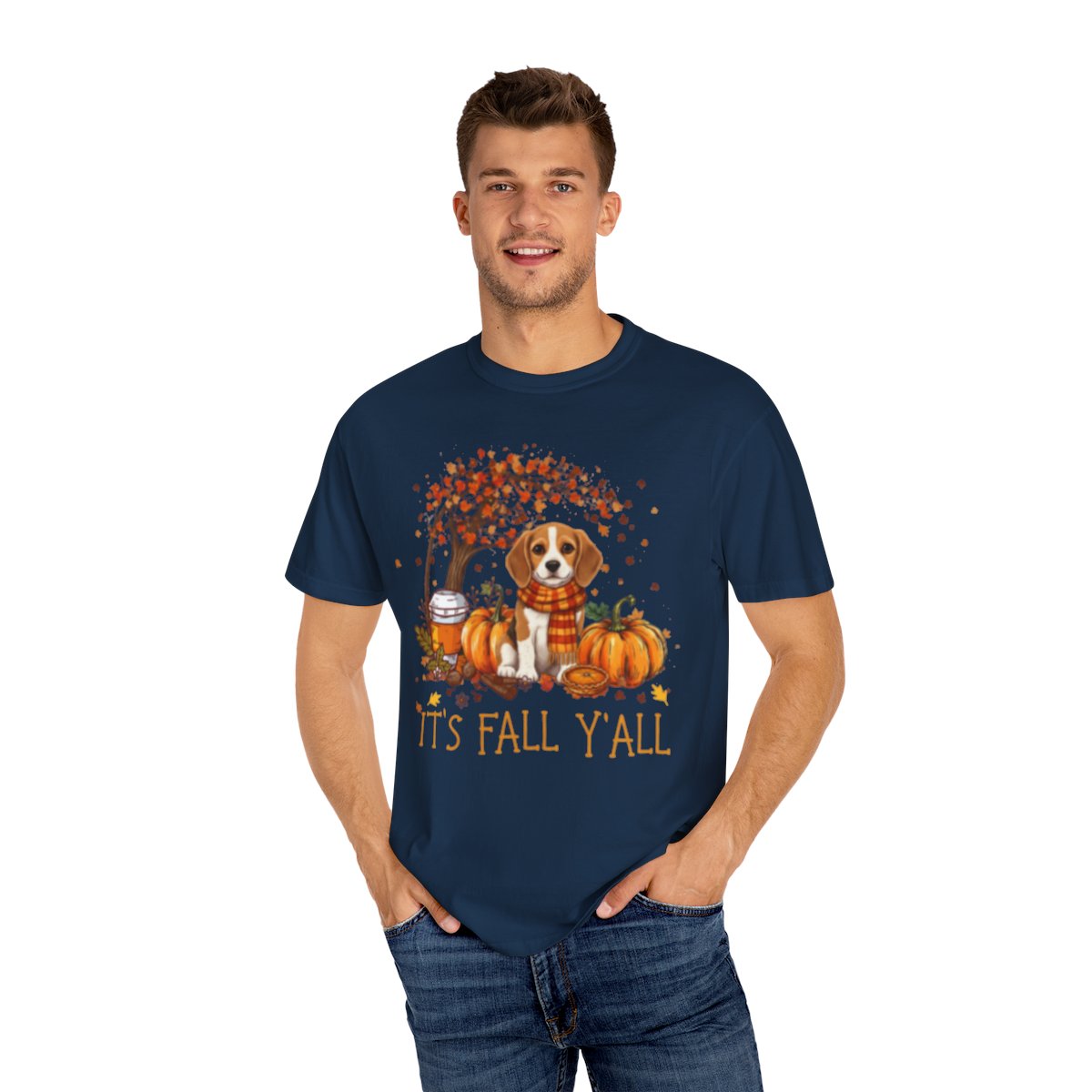 "It's Fall Y'all" Beagle Puppy Comfort Colors® Garment-Dyed T-shirt