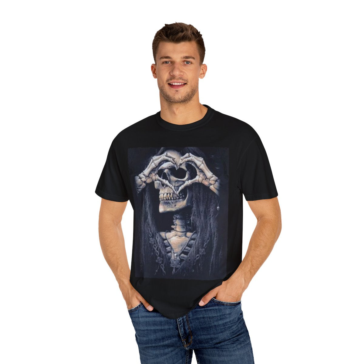 Comfort Colors® "Punk Gothic Skeleton Heart Hands" T-Shirt