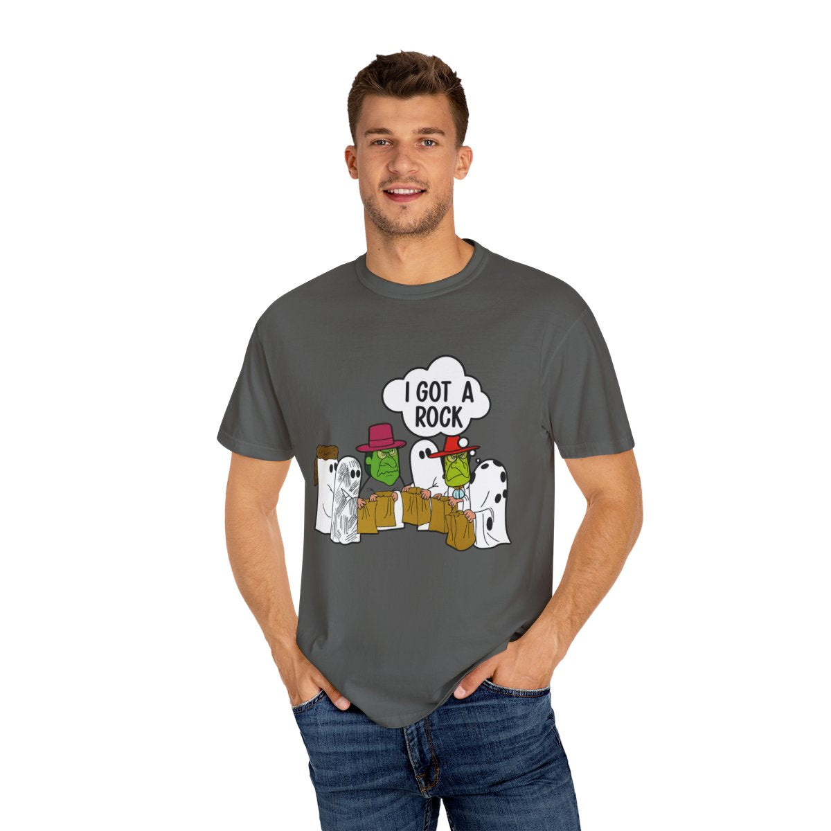 Comfort Colors® "I Got A Rock" Halloween Trick-or-Treat Grinch Mashup T-Shirt
