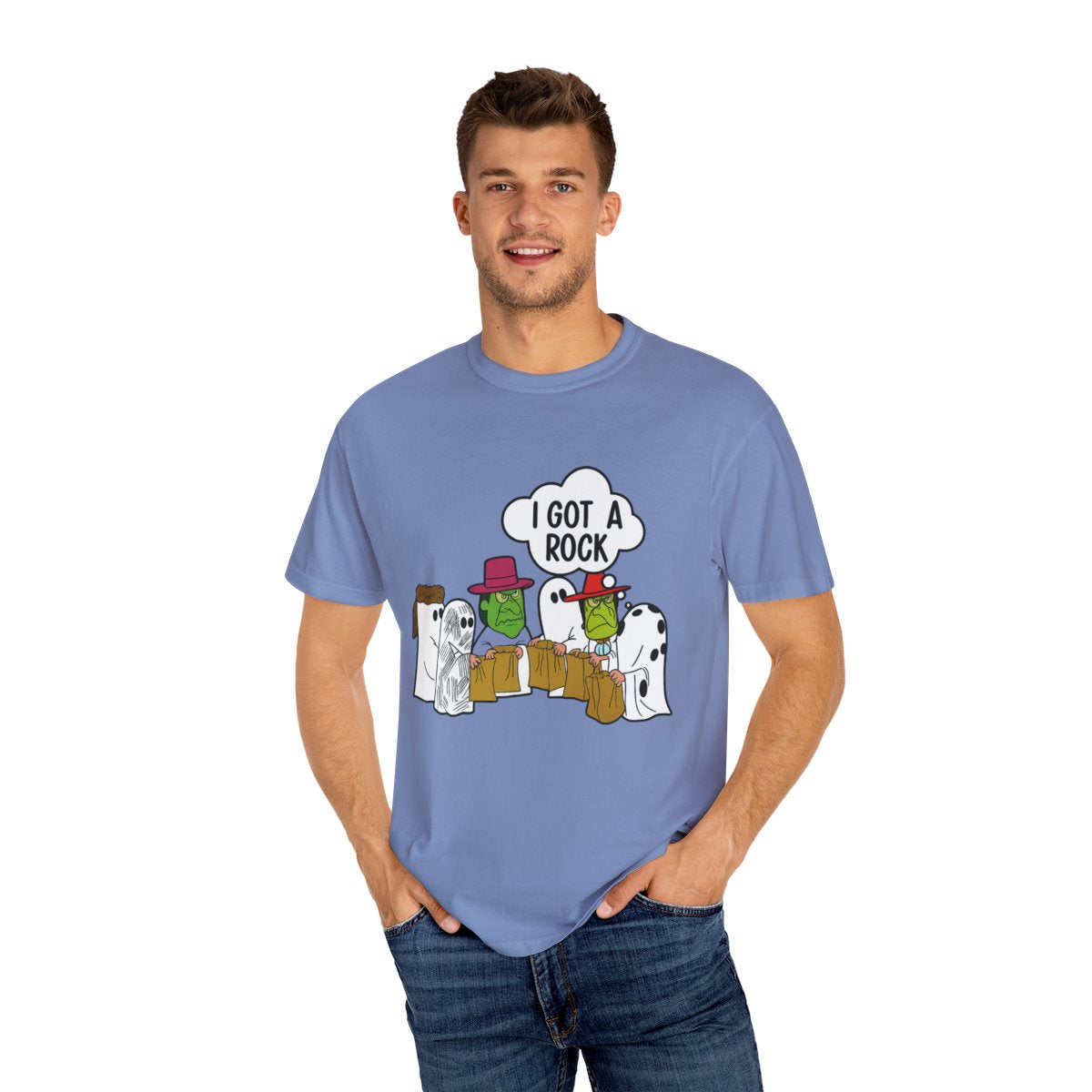 Comfort Colors® "I Got A Rock" Halloween Trick-or-Treat Grinch Mashup T-Shirt