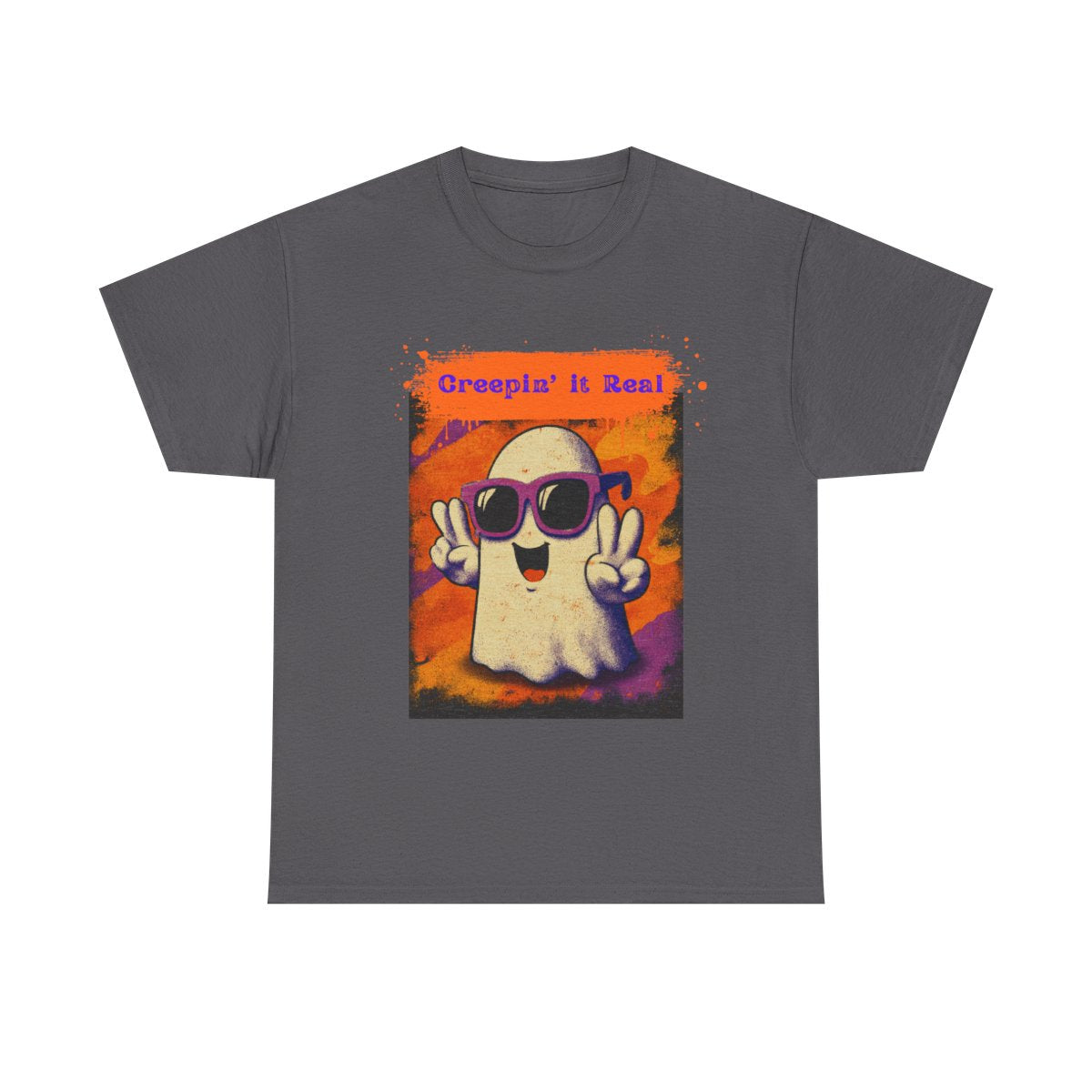 Creepin’ It Real Funny Halloween Ghost T-Shirt with Sunglasses