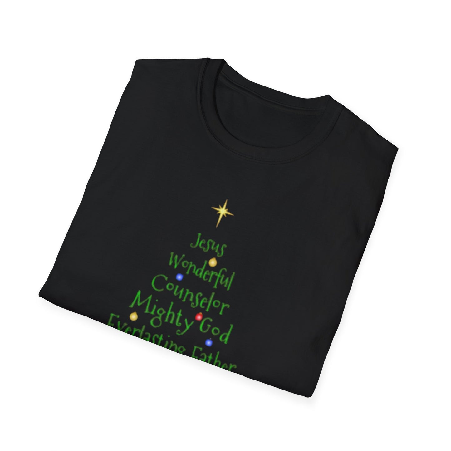 Christian Christmas Tree Names of Jesus T-Shirt