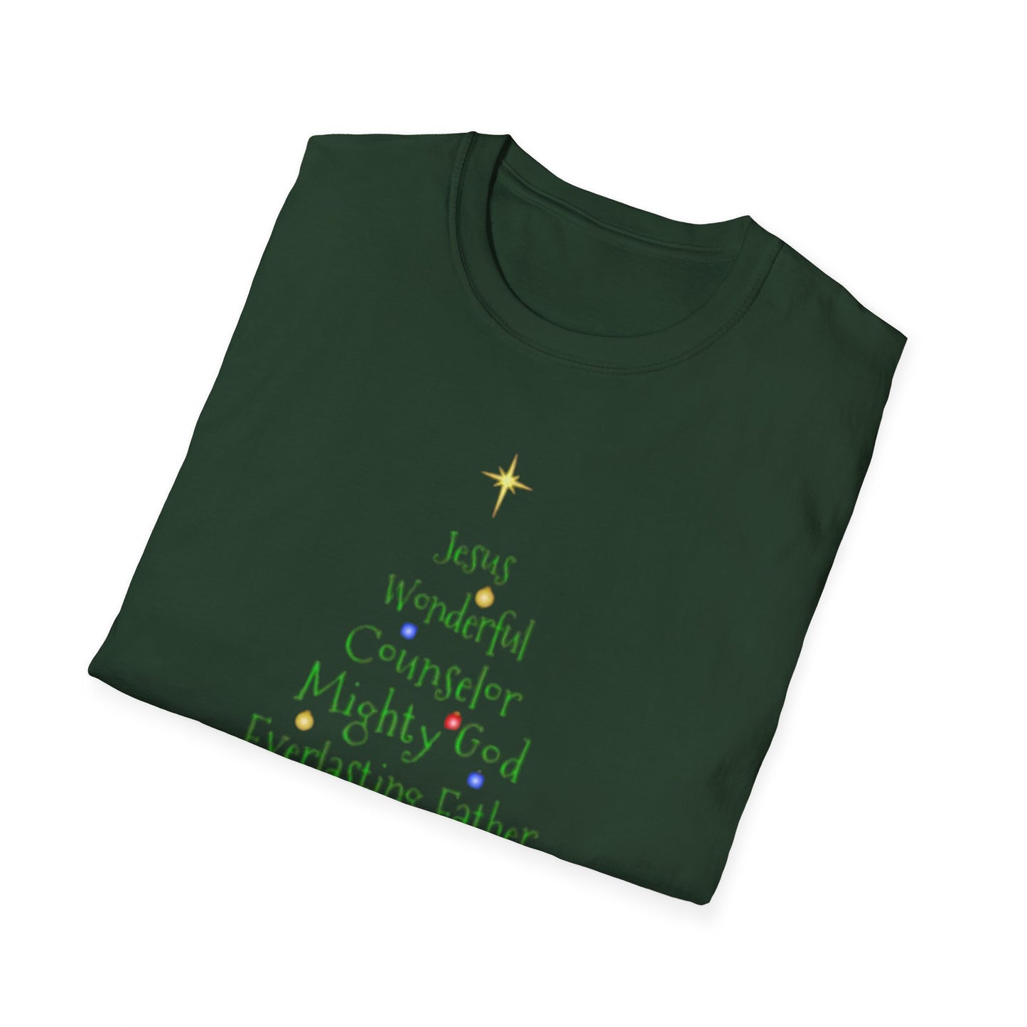 Christian Christmas Tree Names of Jesus T-Shirt