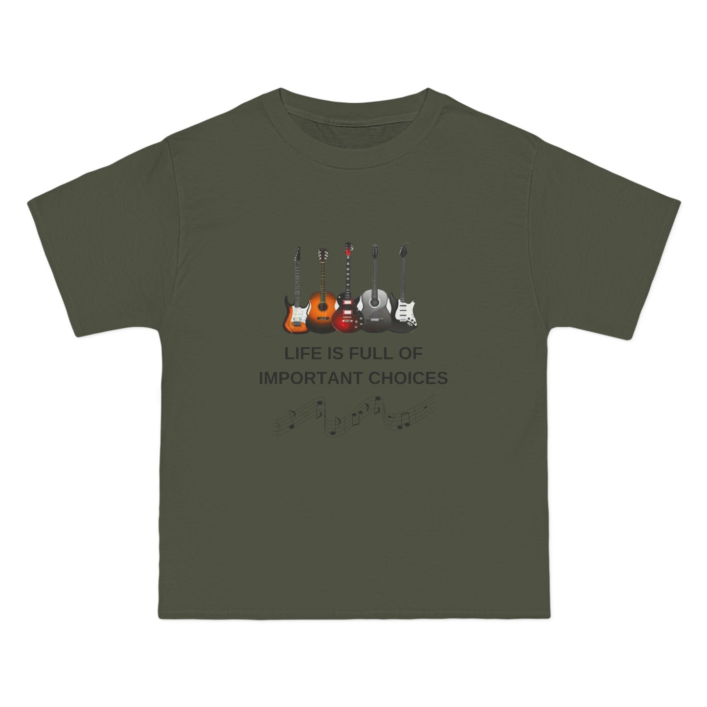Life Is Full of Important Choices Guitar T-Shirt | Funny Music Shirt for Guitar Players