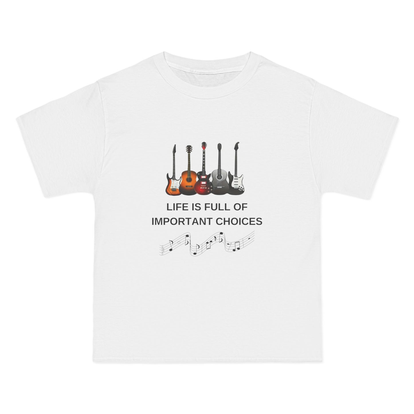 Life Is Full of Important Choices Guitar T-Shirt | Funny Music Shirt for Guitar Players