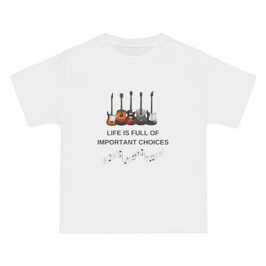 Life Is Full of Important Choices Guitar T-Shirt | Funny Music Shirt for Guitar Players