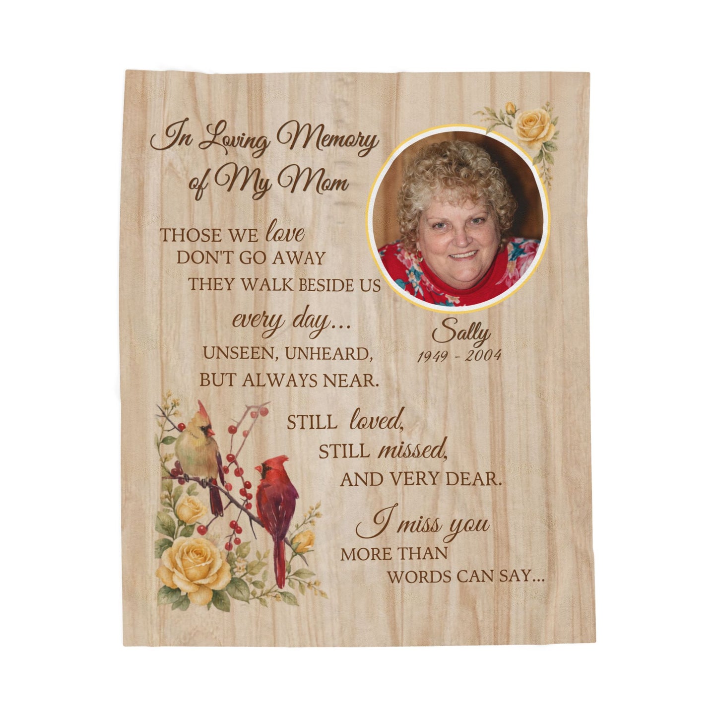Trey's Mom 50 x 60 Velveteen Plush Blanket