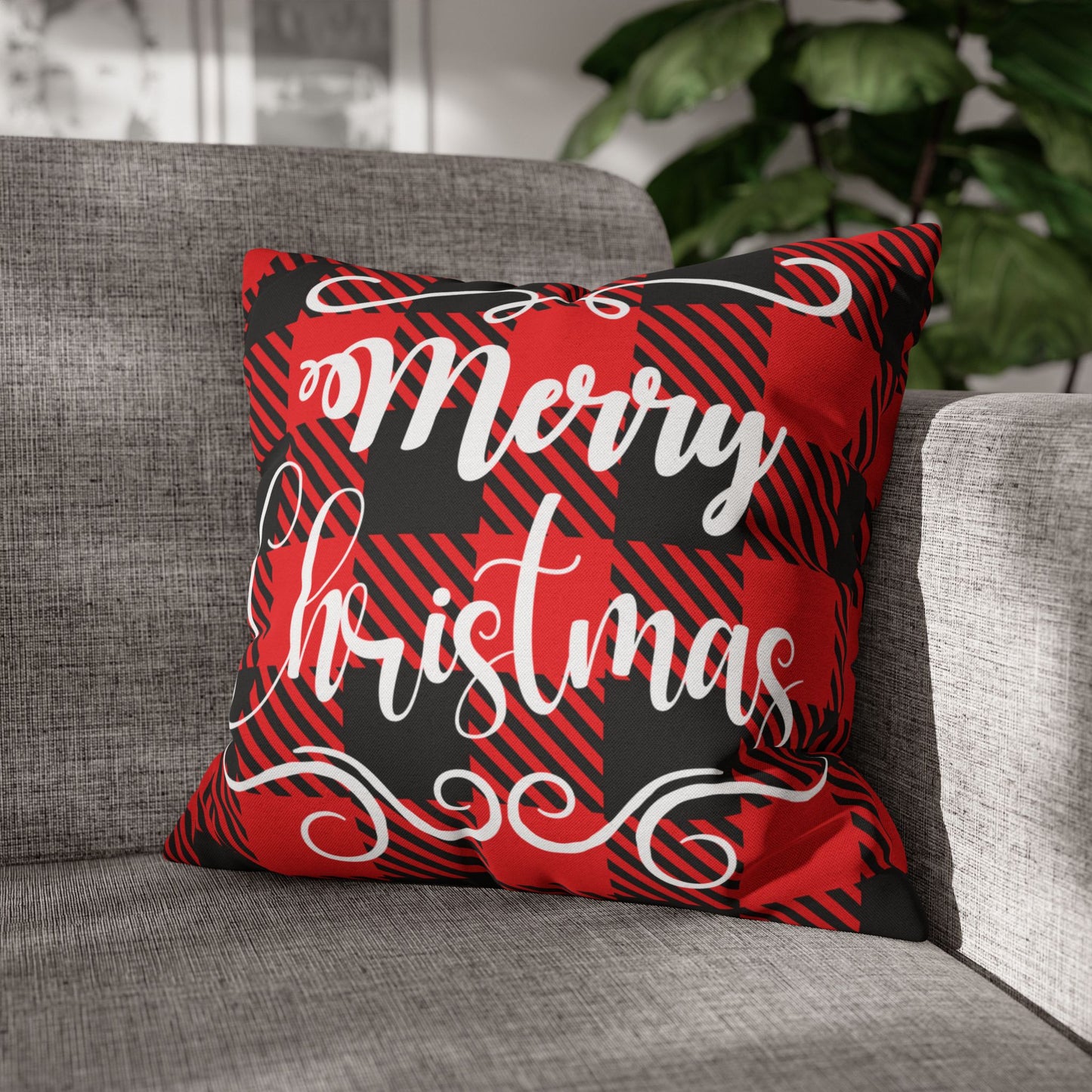 Christmas | "Merry Christmas" Square Pillow Cover (Available in 14", 16", 18", and 20")