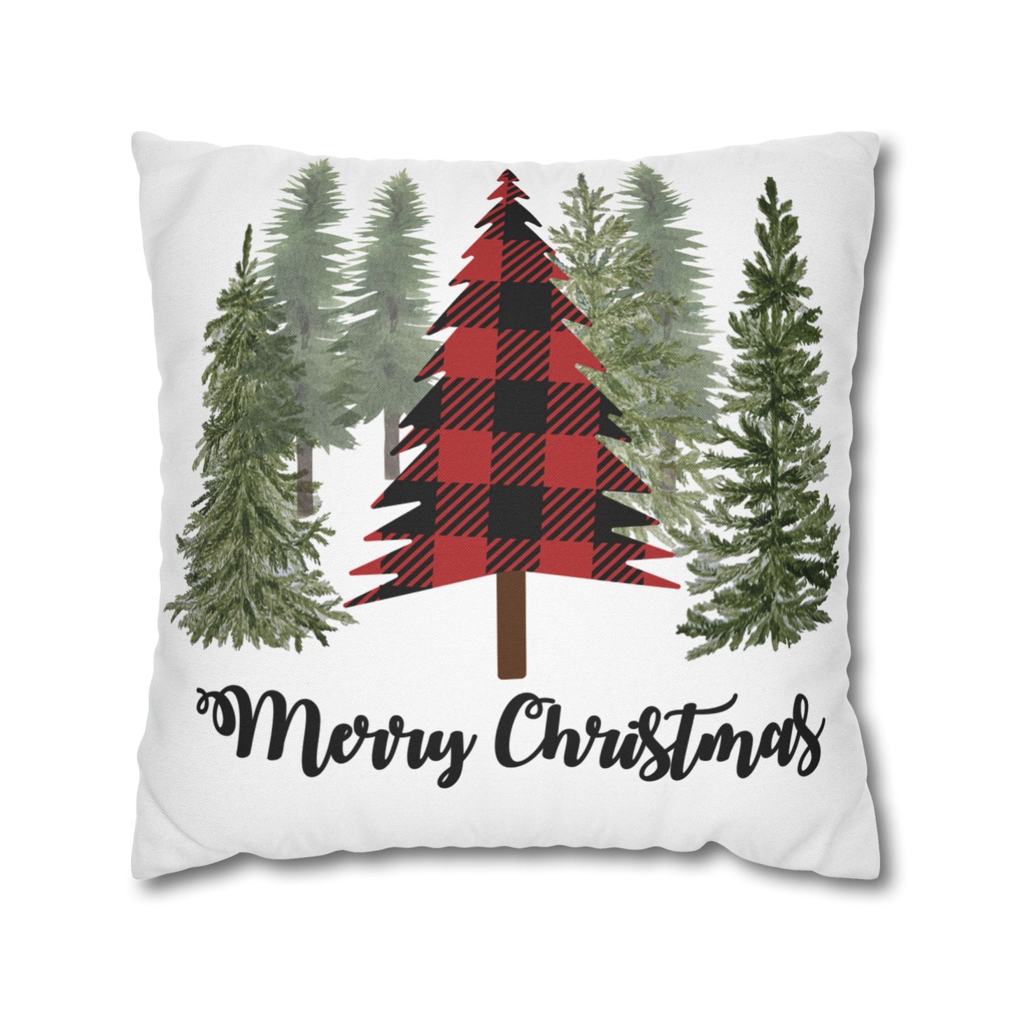 Christmas | Festive Trees Square Pillow Covers (Available in 14", 16", 18", or 20")