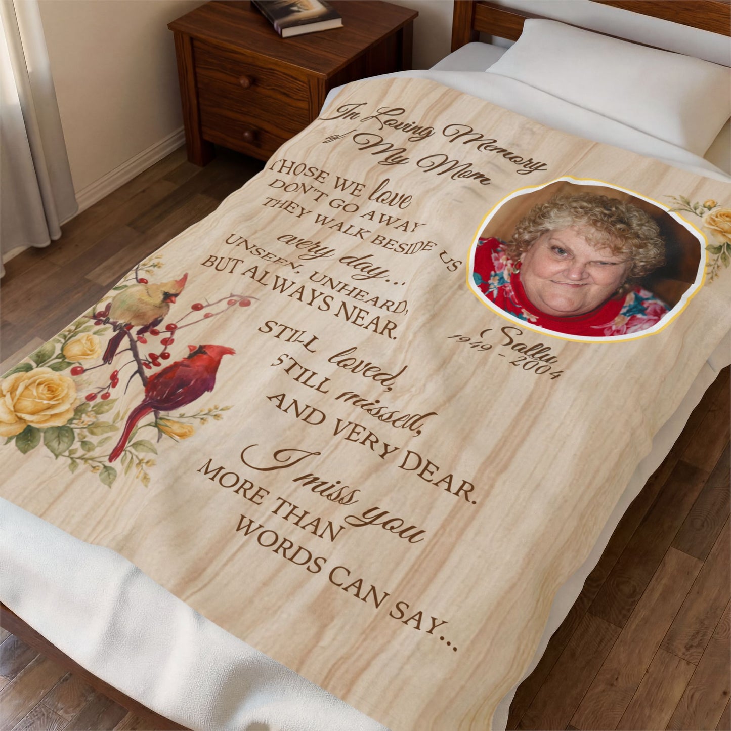Trey's Mom 50 x 60 Velveteen Plush Blanket