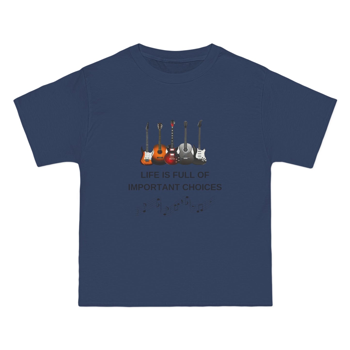 Life Is Full of Important Choices Guitar T-Shirt | Funny Music Shirt for Guitar Players