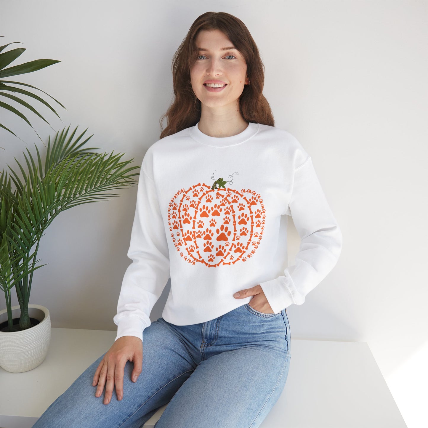 Pawprint Pumpkin Heavy Blend™ Sweatshirt