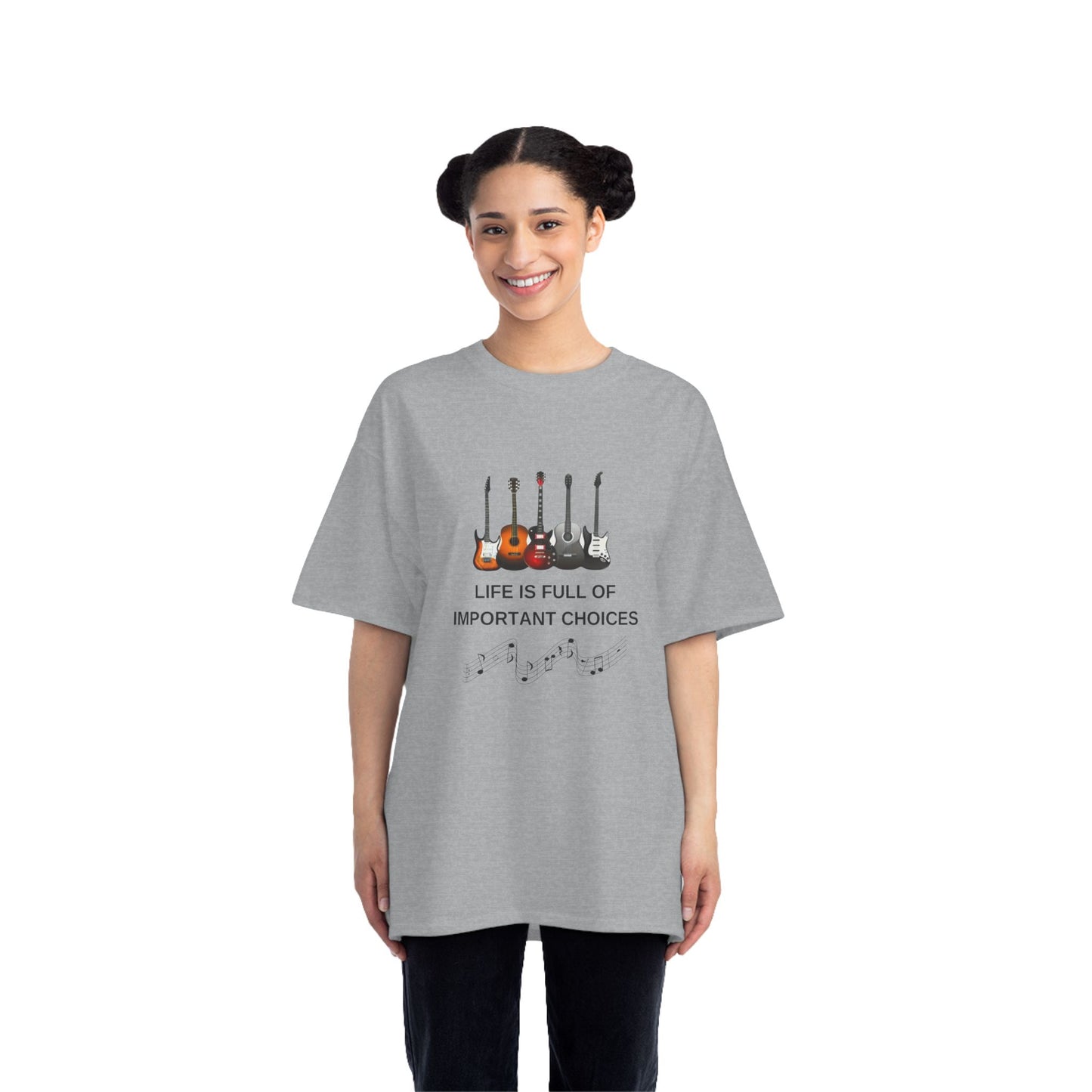 Life Is Full of Important Choices Guitar T-Shirt | Funny Music Shirt for Guitar Players