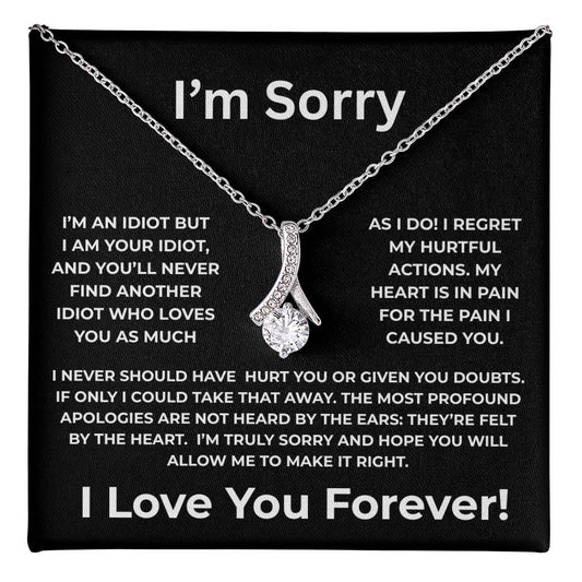 I'm Sorry  -  Alluring Beauty Necklace (Yellow & White Gold Variants)