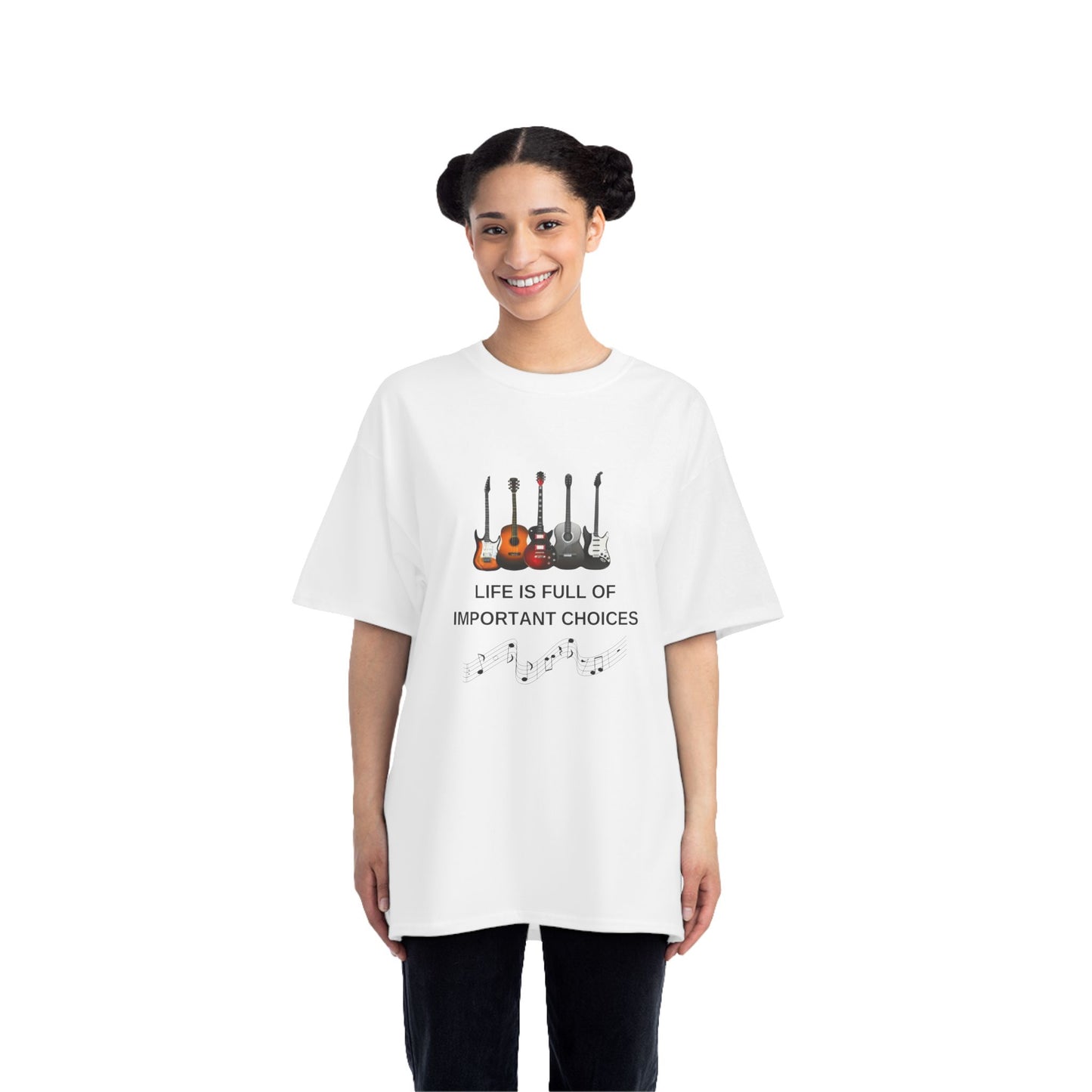 Life Is Full of Important Choices Guitar T-Shirt | Funny Music Shirt for Guitar Players