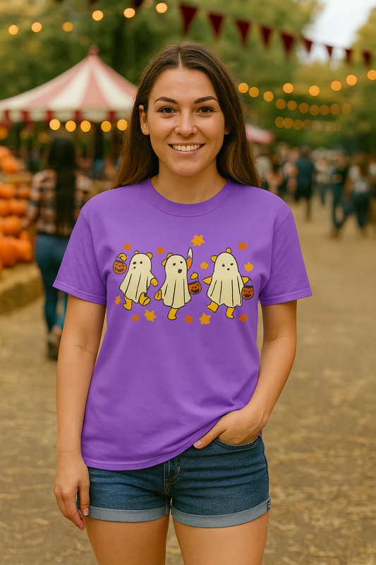 Comfort Colors® " Trick-or-Treat Teddybear Ghosts" Halloween T-shirt