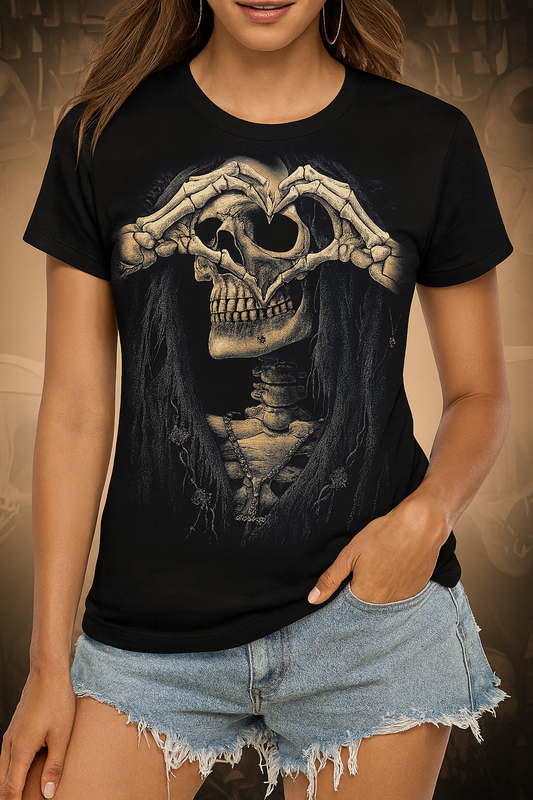 Comfort Colors® "Punk Gothic Skeleton Heart Hands" T-Shirt