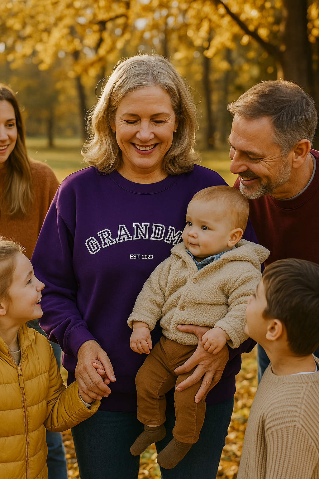 New Grandma with Grandkid's Names  Sweatshirt