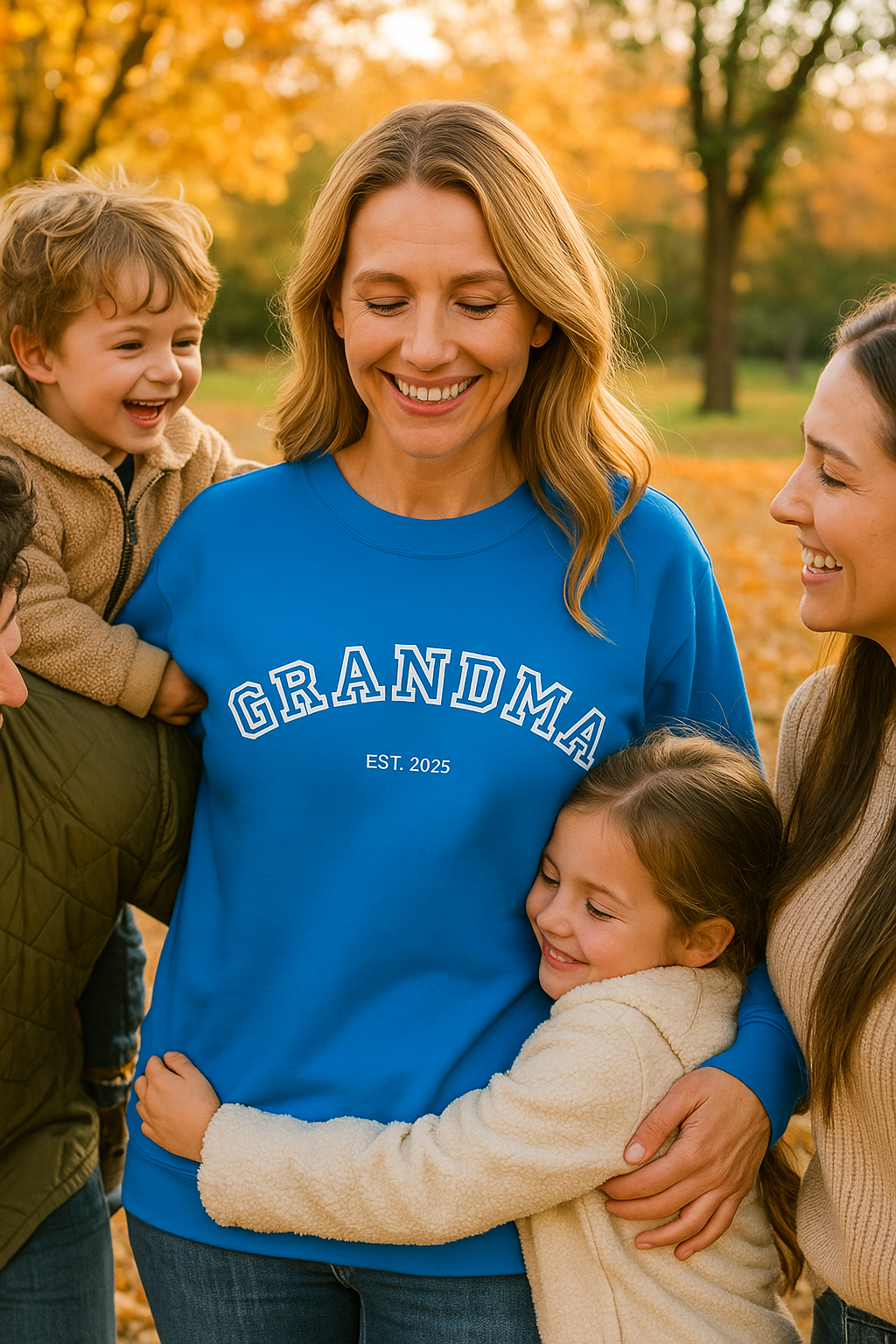 New Grandma with Grandkid's Names  Sweatshirt