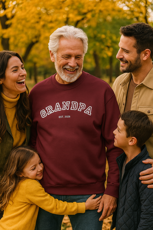 New Grandpa Sweatshirt with Grandkid's Names