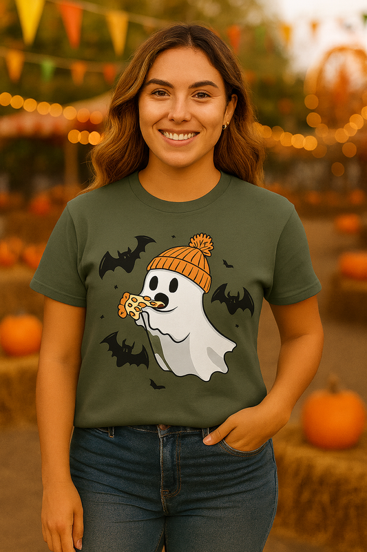 Comfort Colors® Halloween Pizza Ghost Unisex T-shirt