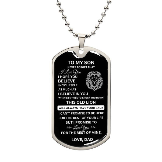 TO MY SON  |  DOGTAG NECKLACE