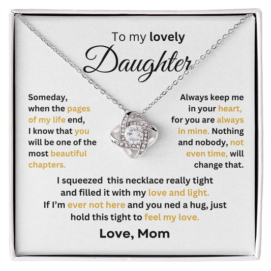 To My Lovely Daughter | Love Knot Necklace