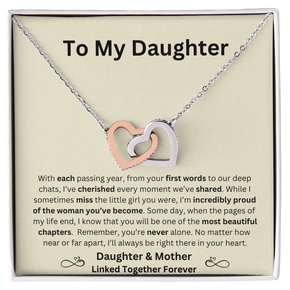 To My Daughter   |   Linked Heart Necklace