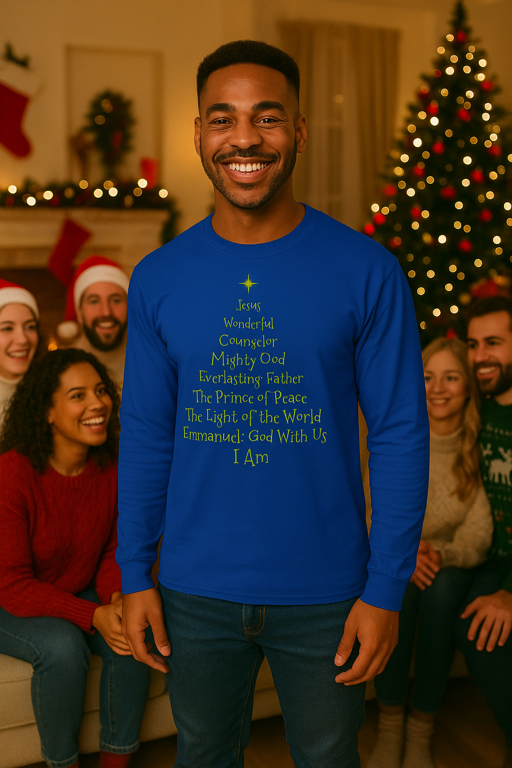 Christian Christmas Tree Names of Jesus Shirt