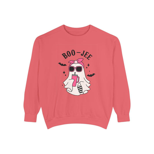 Comfort Colors® "Boo-Jee" Ghost Halloween Sweatshirt  – Cute & Boujee Spooky Vibes