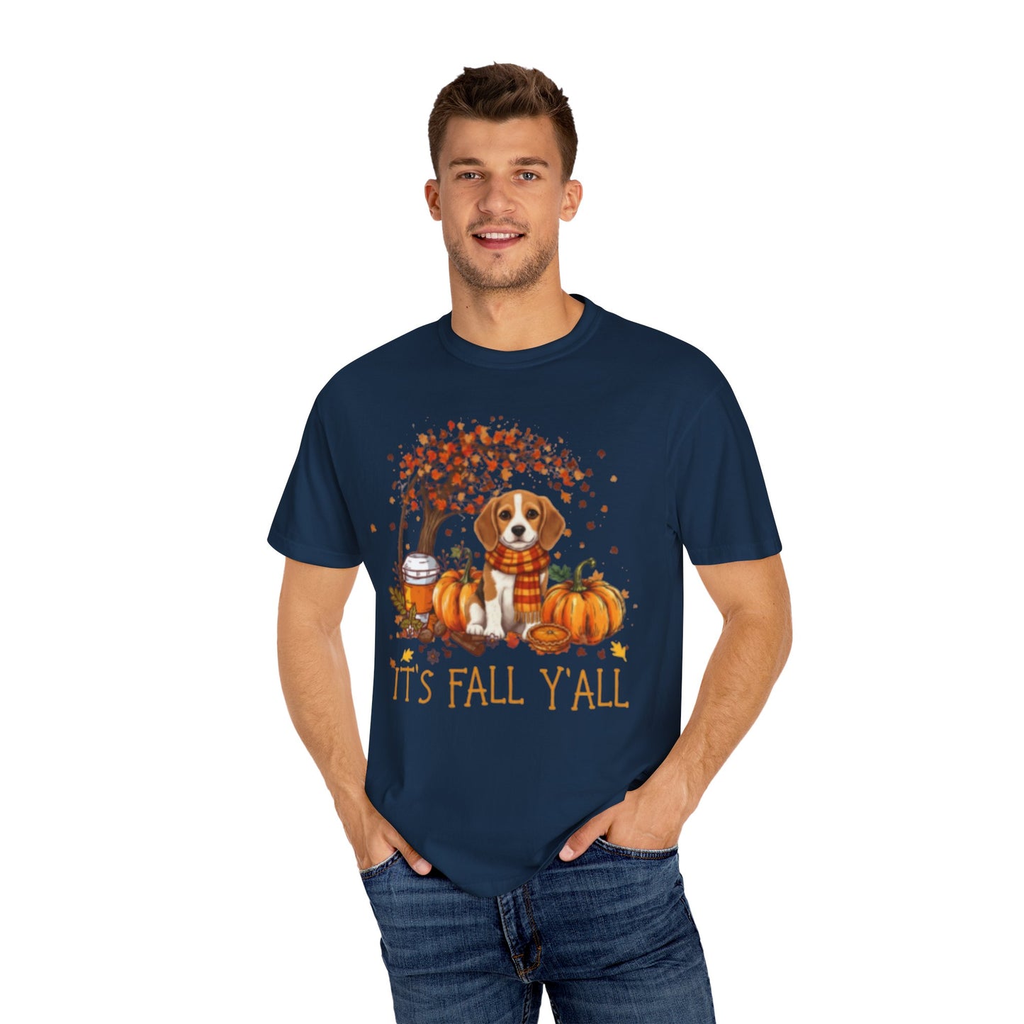 "It's Fall Y'all" Beagle Puppy Comfort Colors® Garment-Dyed T-shirt