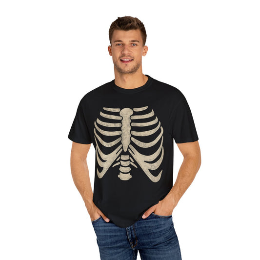 Comfort Colors® "Distressed Skeleton Ribcage" Halloween T-shirt