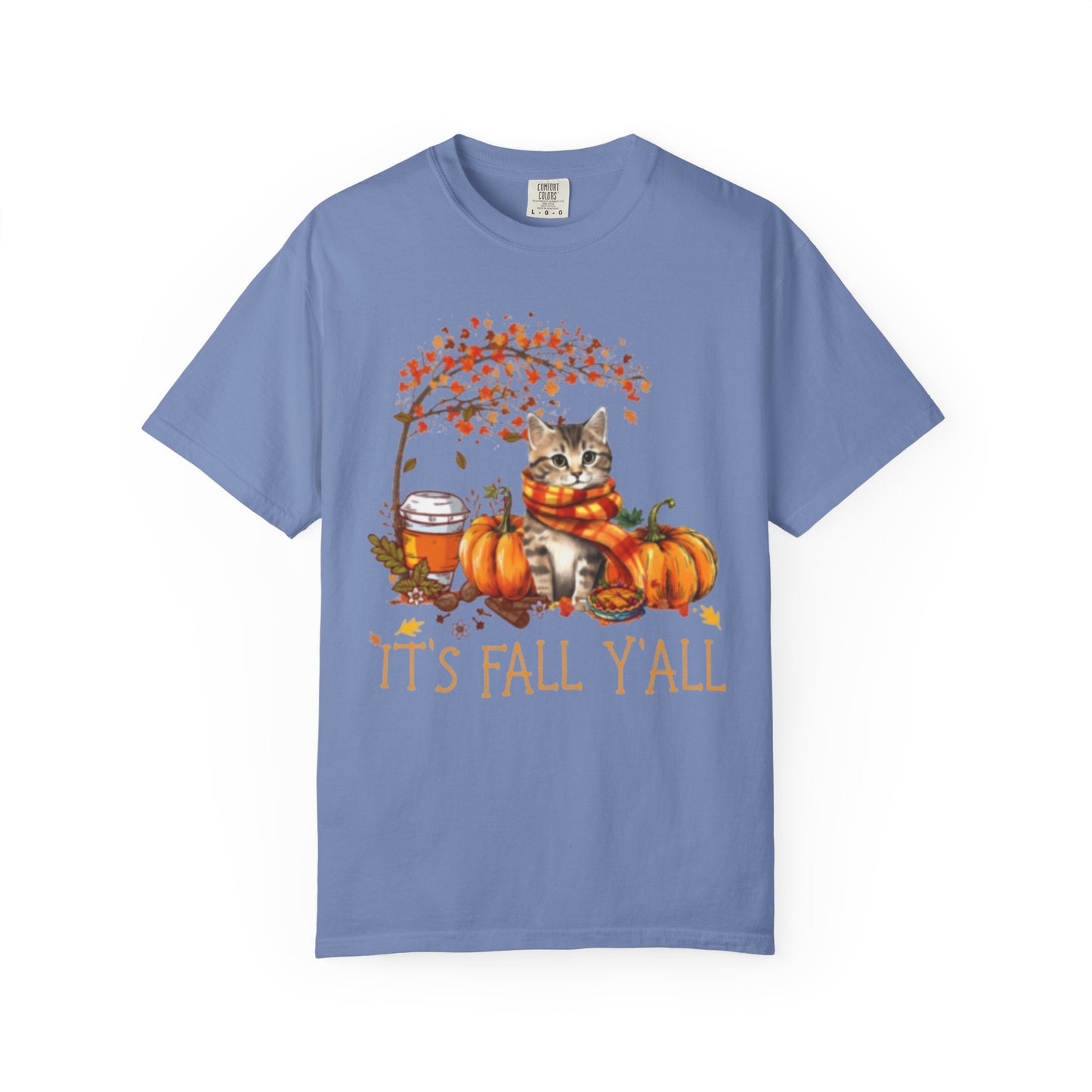 "It's Fall Y'all" Tabby Kitten Comfort Colors® Garment-Dyed T-shirt