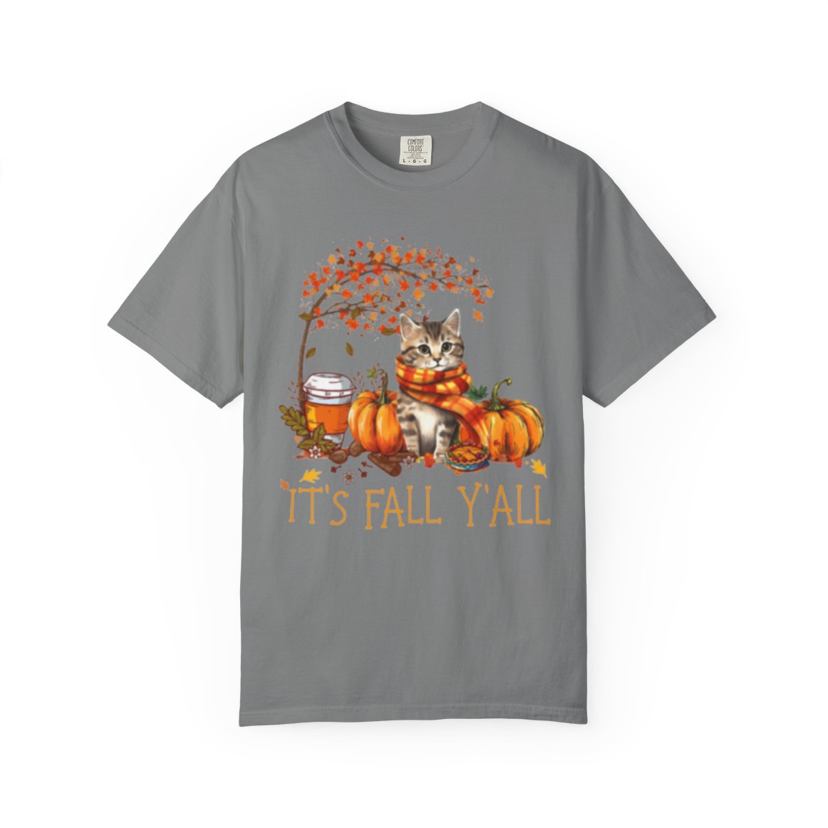 "It's Fall Y'all" Tabby Kitten Comfort Colors® Garment-Dyed T-shirt