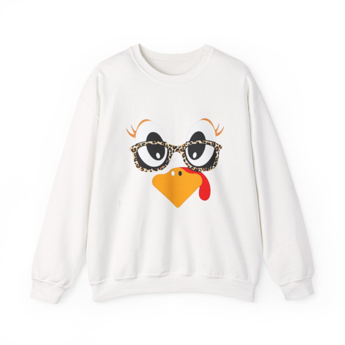 Sassy Turkey Face with Leopard Glasses T-Shirt - Funny Thanksgiving Tee