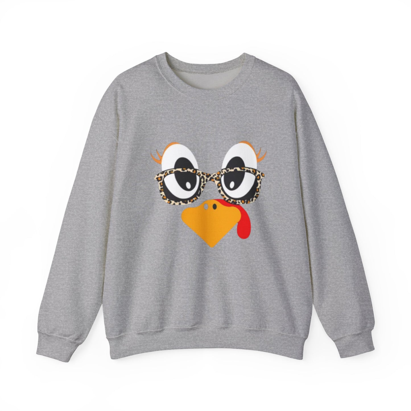 Sassy Turkey Face with Leopard Glasses T-Shirt - Funny Thanksgiving Tee