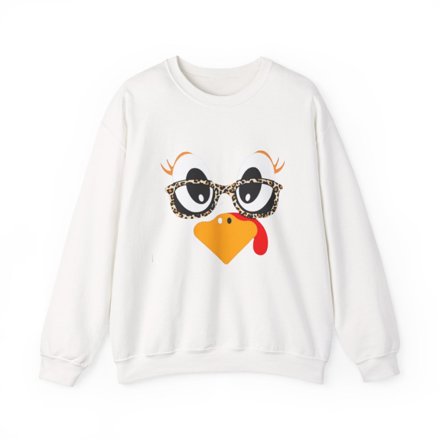 Sassy Turkey Face with Leopard Glasses T-Shirt - Funny Thanksgiving Tee